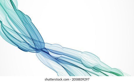 Abstrakter Hintergrund. Vektorgrafik. Illustration einer Farbwelle.