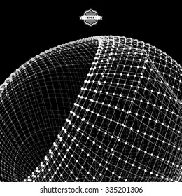 Resumo do histórico. Ilustração de vetor. Modelo de Design. Plano de Fundo da Grade de Perspectiva.