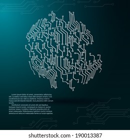 Abstract background. Vector illustration of digital technologies.