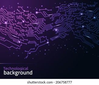 Abstract background. Vector illustration of digital technologies.