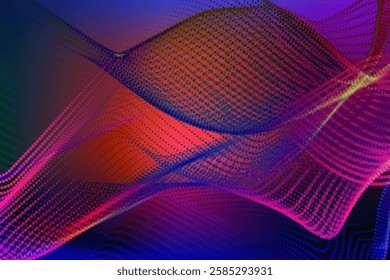 abstract background vector illustration, abstract digital art wallpaper, abstract wave background with colourful lines, Abstract Data Wave Background with red blue black neon colour