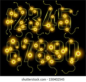 Abstract background. Vector illustration. EPS 10. SET abstract NUMBERS.