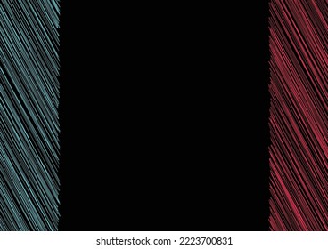 "Abstract  background Vector illustration Abstract background Futuristic blue red vector black background Handdrawn contrast color border digital dynamic elegant 