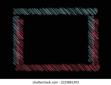 "Abstract  background Vector illustration Abstract background Futuristic blue red vector black background Handdrawn contrast color border digital dynamic elegant 