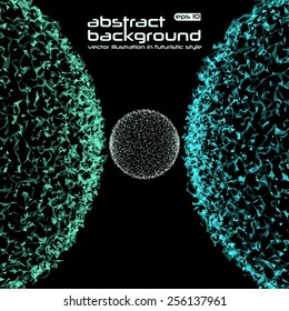 Abstract background. Vector illustration in futuristic style. Basis for booklet, invitation card, brochures, business presentations.