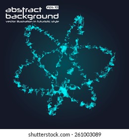 Abstract background. Vector illustration in futuristic style. Basis for booklet, invitation card, brochures, business presentations.