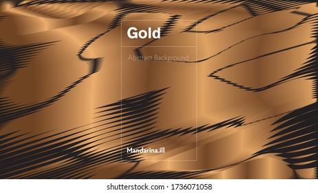 Abstrakter Hintergrund. Vector Illustration von goldenen Wellen