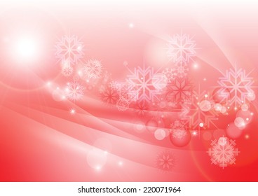 Abstract Background - Vector Illustration, Graphic Design Useful For Your Design. Bright Christmas Background With Snowflakes 