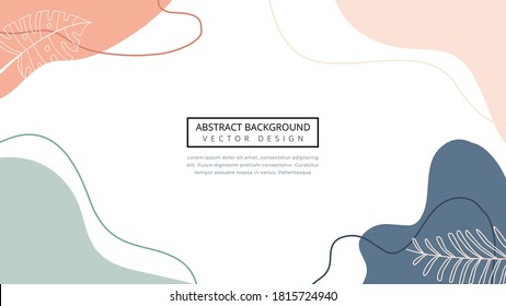 Abstract background vector illustration with Hand drawn various shapes and doodle objects. Pastel colors