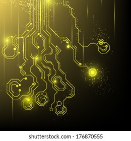 Abstract background. Vector illustration. Microcircuit.