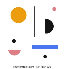 Ilustración del vector de fondo abstracto. Textura moderna y de moda. Arte contemporáneo minimalista