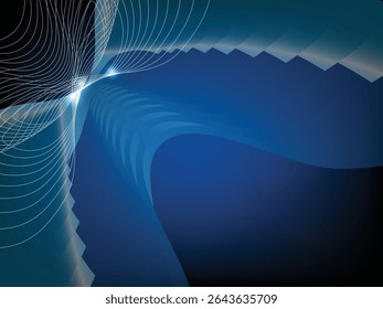 Abstract background vector illustration, modern gradient swirl pattern with copy space in muti colored. Creativit curve stripe vibrant color, elegance design element.