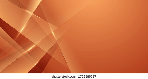Ilustração vetorial de fundo abstrato com um design moderno, cores laranja e dourado e elementos geométricos.