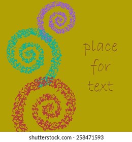 Abstract  background vector illustration  with multicolored  spiral. 