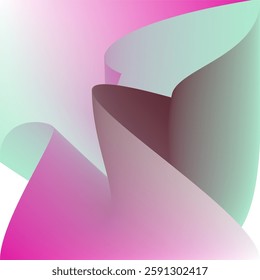 Abstract background vector illustration of paper fold pattern, in purple, turquoise and white