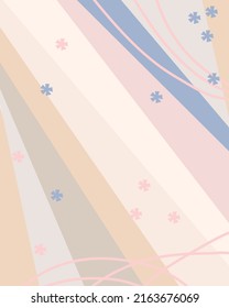 Abstract background vector illustration in pastel colors, simple layout, luxury oriental style with line art and geometry shapes for print, wall art, home decor