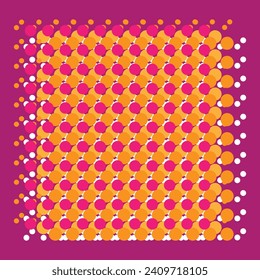 Abstract background vector illustration with seamless stacked dots and circles.