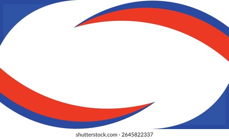 Abstract background vector illustration with shiny blue stripes and arrows, a round national flag symbol of a European country