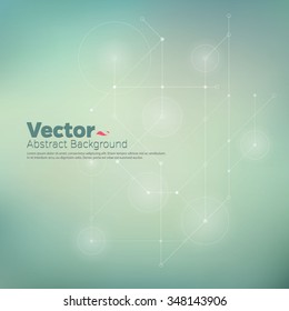 Abstract background vector illustration. Used opacity mask and transparency layers with geometrical shapes, dots and lines