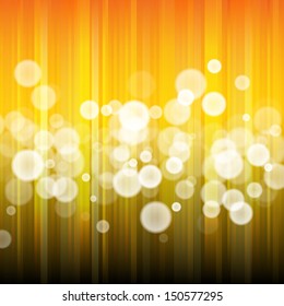 Abstract background. Vector illustration for your autumn design. Orange, black and white color. Blurred light wallpaper for Halloween. Bokeh.