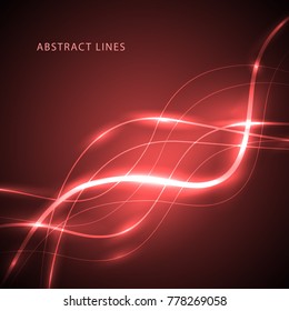 abstract background, vector illustrations.Blue glowing, artistic wavy lines. creative graphic design. EPS10
