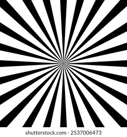 Abstract background vector image, rays black and white colored,retro sunburst background