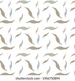 Abstract background from vector leaves and plants, spring theme, suitable for fabric