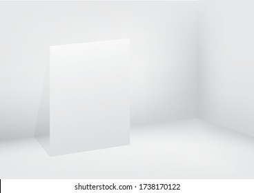 Abstract Background Vector with light and shadow empty backdrop on wall room space. Editable File for your product and artwork.
