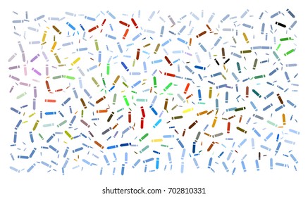 Abstract background vector made of pencils colored 