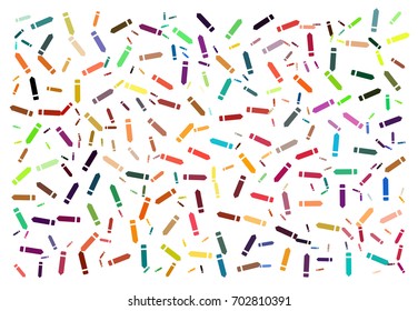 Abstract background vector made of pencils colored with candy colors