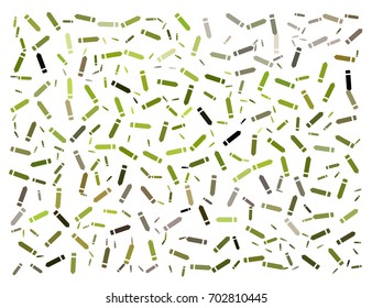 Abstract background vector made of pencils colored with grass green tones