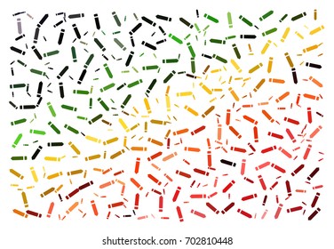 Abstract background vector made of pencils colored with blue, purple, green, yellow, red, black colors