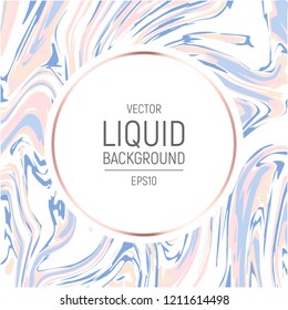 Abstract background, vector marble texture imitation. Marbleized pattern vector. Wedding invitation template with liquid suminagashi ebru ink background. Pastel marbling texture effect.