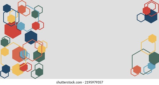 Abstract background vector modern hexagonal copy space area for banner or web design