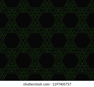 Abstract background. Vector monochrome seamless pattern. Abstract seamless geometries pattern. Design for decor, prints, textile, furniture, cloth, digital
