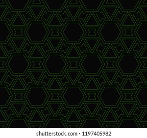 Abstract background. Vector monochrome seamless pattern. Abstract seamless geometries pattern. Design for decor, prints, textile, furniture, cloth, digital