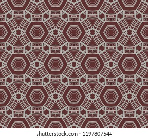 Abstract background. Vector monochrome seamless pattern. Abstract seamless geometries pattern. Design for decor, prints, textile, furniture, cloth, digital