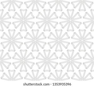 Abstract background. Vector monochrome seamless pattern. Abstract seamless geometries pattern. Design for decor, prints, textile, furniture, cloth, digital