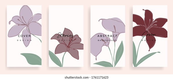 Abstracto vector de fondo con artes de línea natural y floral. Patrón creativo con formas dibujadas a mano. Antecedentes de diseño para publicación en medios sociales, portada, papel impreso y papel tapiz