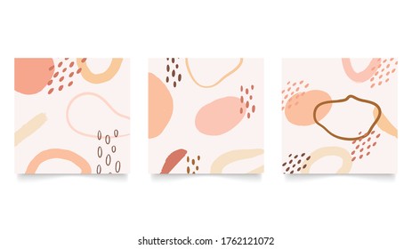 Abstracto vector de fondo con artes de línea natural y floral. Patrón creativo con formas dibujadas a mano. Antecedentes de diseño para publicación en medios sociales, portada, papel impreso y papel tapiz
