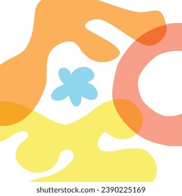 Abstract background vector with natural floral doodle. Creative pattern with hand drawn shapes. Design background for social media post, cover, print and wallpaper