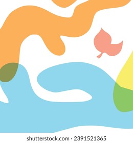 Vector de fondo abstracto con doodle floral natural. Patrón creativo con formas dibujadas a mano. Antecedentes de diseño para publicación en medios sociales, portada, papel impreso y papel tapiz
