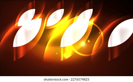 Abstract background vector neon glowing geometric elements. Hi-tech design for wallpaper, banner, background, landing page, wall art, invitation, prints, posters