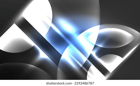 Abstract background vector neon glowing geometric elements. Hi-tech design for wallpaper, banner, background, landing page, wall art, invitation, prints, posters
