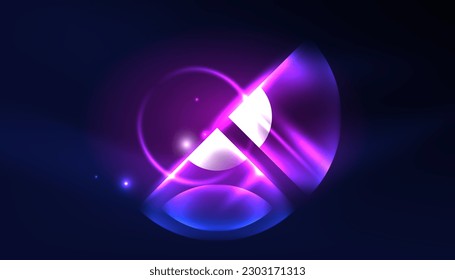 Resumen de los elementos geométricos del neón en el vector de fondo. Diseño de alta tecnología para papel tapiz, banner, fondo, página de inicio, arte mural, invitación, impresiones, afiches