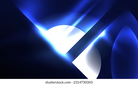 Resumen de los elementos geométricos del neón en el vector de fondo. Diseño de alta tecnología para papel tapiz, banner, fondo, página de inicio, arte mural, invitación, impresiones, afiches
