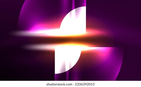 Abstract background vector neon glowing geometric elements. Hi-tech design for wallpaper, banner, background, landing page, wall art, invitation, prints, posters