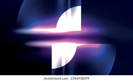 Abstract background vector neon glowing geometric elements. Hi-tech design for wallpaper, banner, background, landing page, wall art, invitation, prints, posters