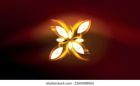 Abstract background vector neon glowing geometric elements. Hi-tech design for wallpaper, banner, background, landing page, wall art, invitation, prints, posters