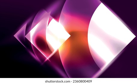 Abstract background vector neon glowing geometric elements. Hi-tech design for wallpaper, banner, background, landing page, wall art, invitation, prints, posters